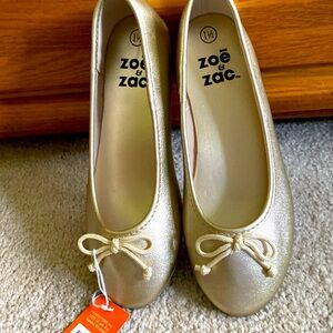 Gold ballet flats